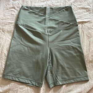 Light Green Crossover Bike Shorts